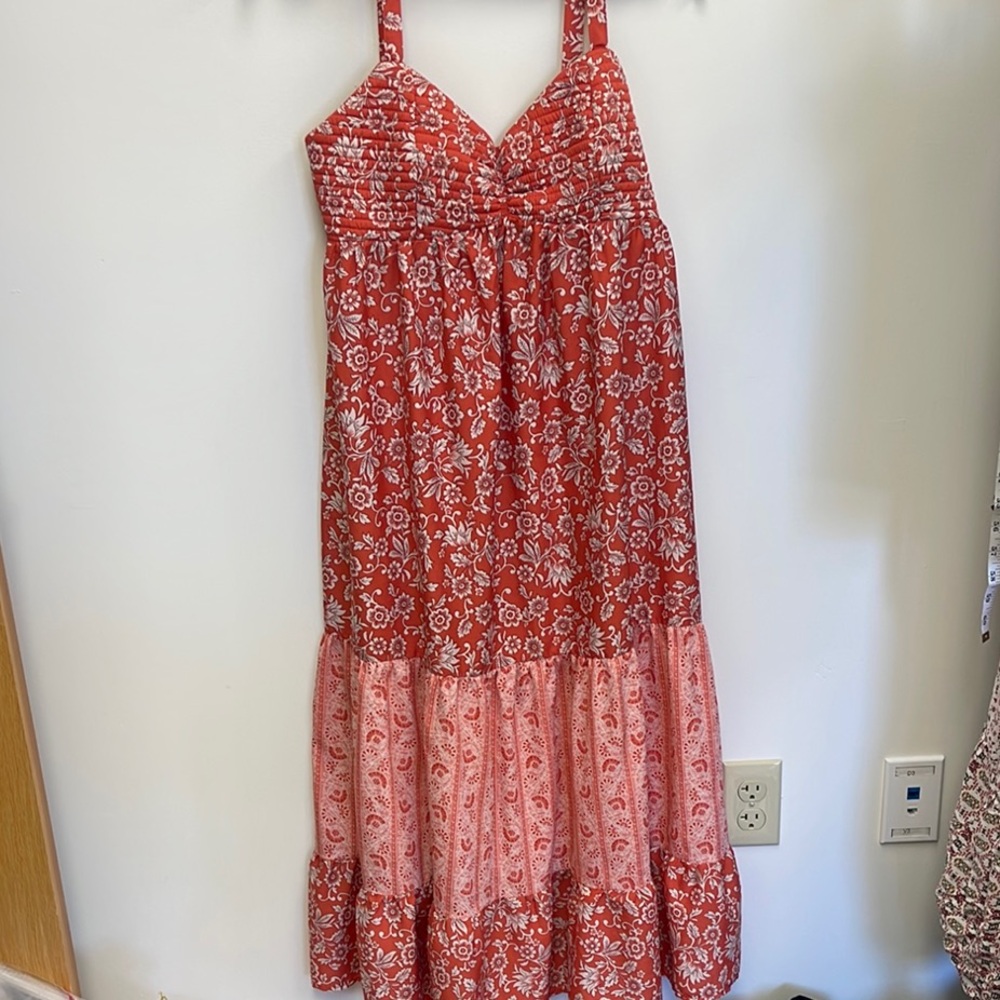 Floral orange Maxi Dress - Picture 2 of 9